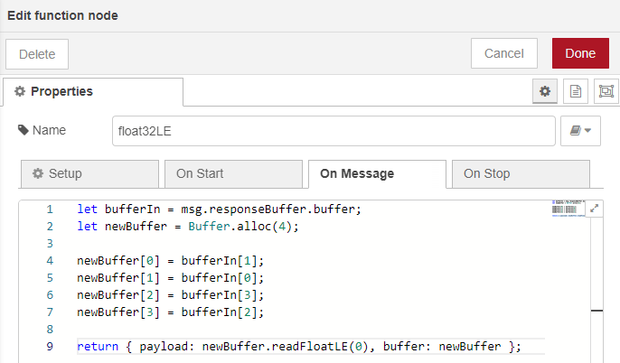 Mapping the data in a function node