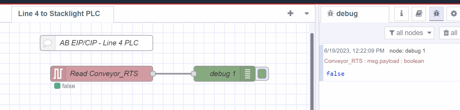 Screenshot showing the output of eth-ip in Debug panel Screenshot showing the output of eth-ip in Debug panel