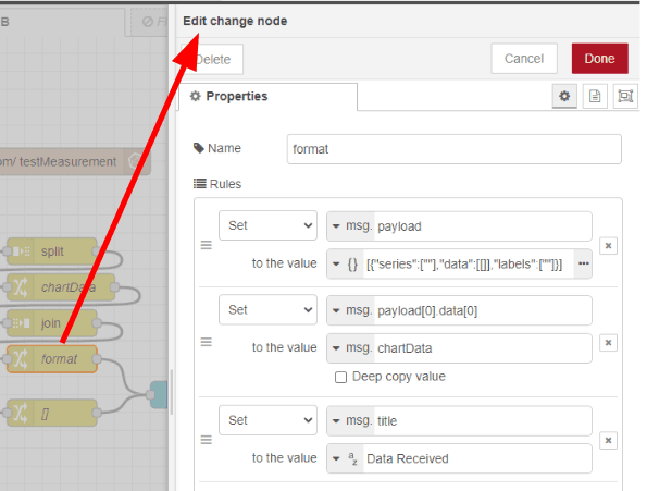 Screenshot of the change node properties tab "Screenshot of the change node properties tab"